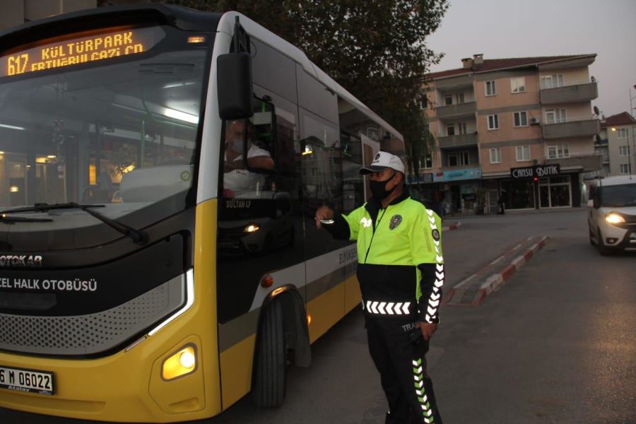 Artan vakaların ardından halk otobüsleri denetlendi