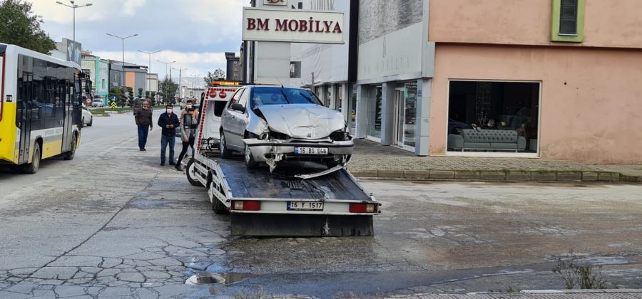 Bir kişinin yaralandığı kaza kamerada