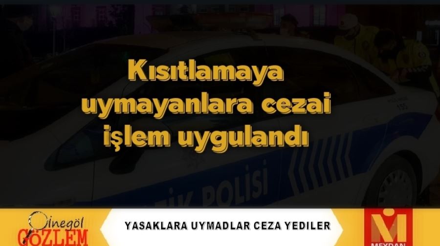 Kısıtlamaya uymayanlara cezai işlem uygulandı