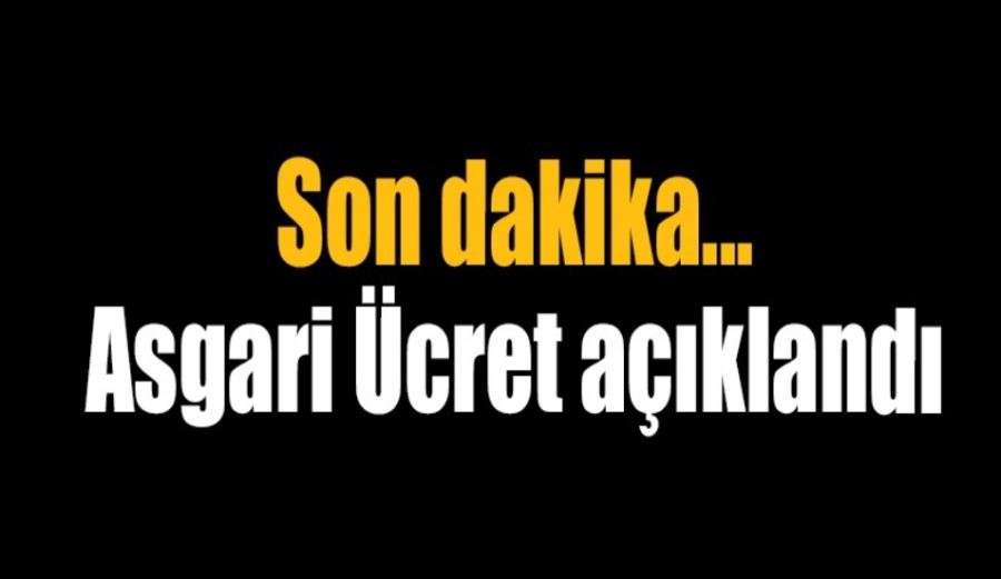 Asgari Ücret açıklandı