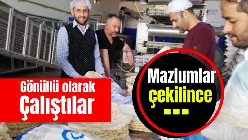 Mazumlular için gönüllü olarak çalıştılar 