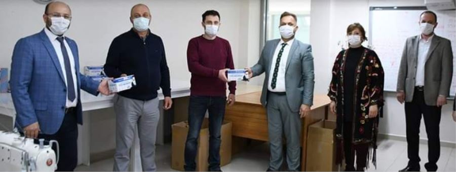 1750 MASKE KAHVECİLER VE ŞOFÖRLERE ODASINA TESLİM EDİLDİ.