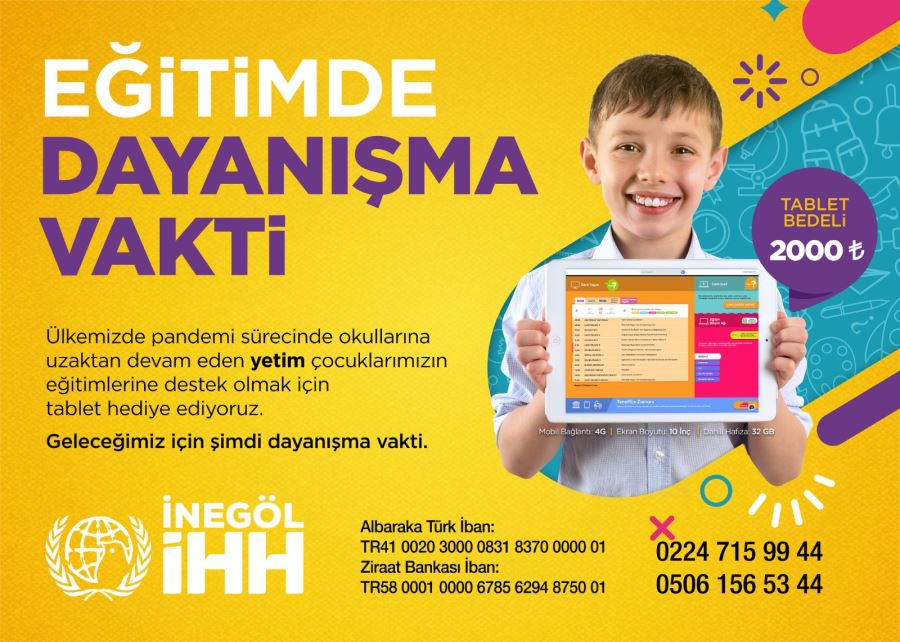 İHH Türkiye’deki yetimlere uzaktan eğitim için tablet dağıtacak.