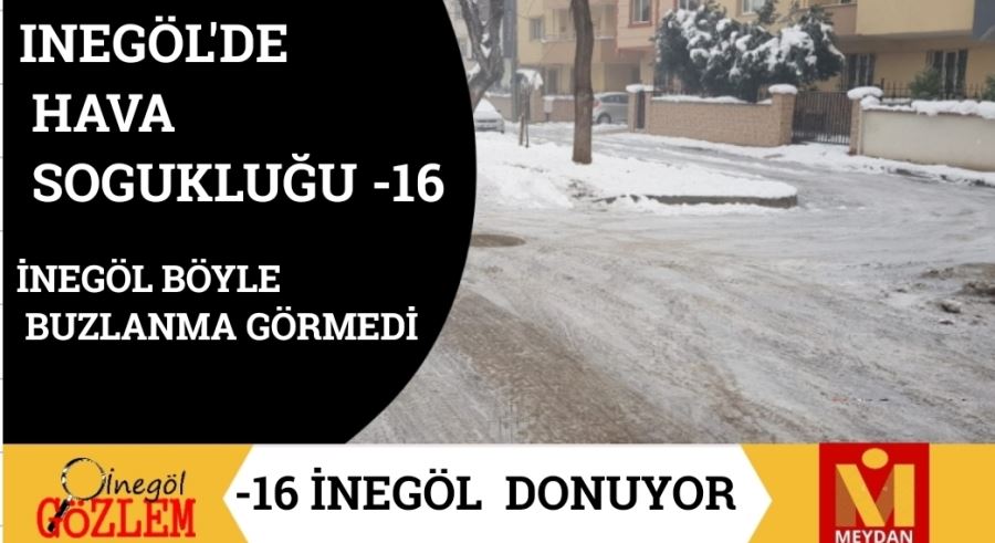 İnegöl böyle buzlanma görmedi