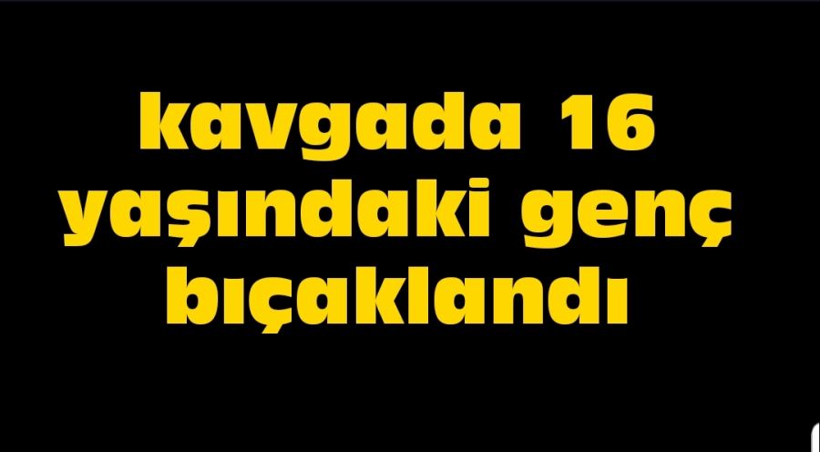 Kavgada 16 yaşındaki genç bıçaklandı