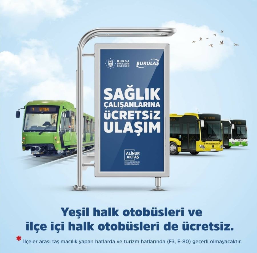 Sağlıkçılara bayram sonuna kadar ulaşım ücretsiz