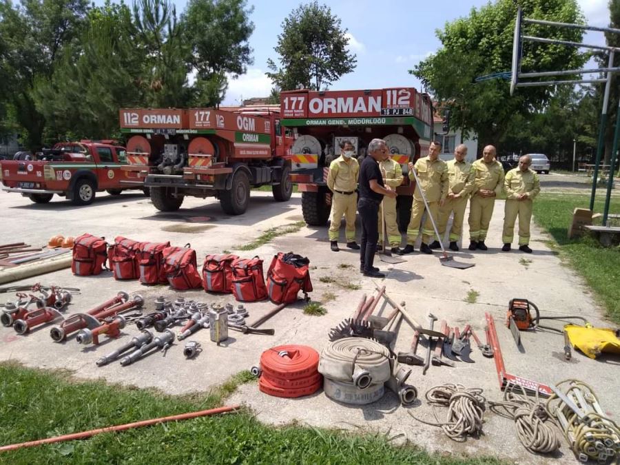 İnegöl Orman İşletme Müdürlüğü, orman yangınlarına karşı hazır kıta 