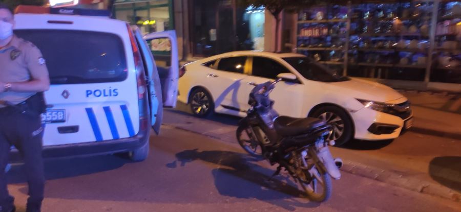 Plakasız motorsiklet çalıntı çıktı