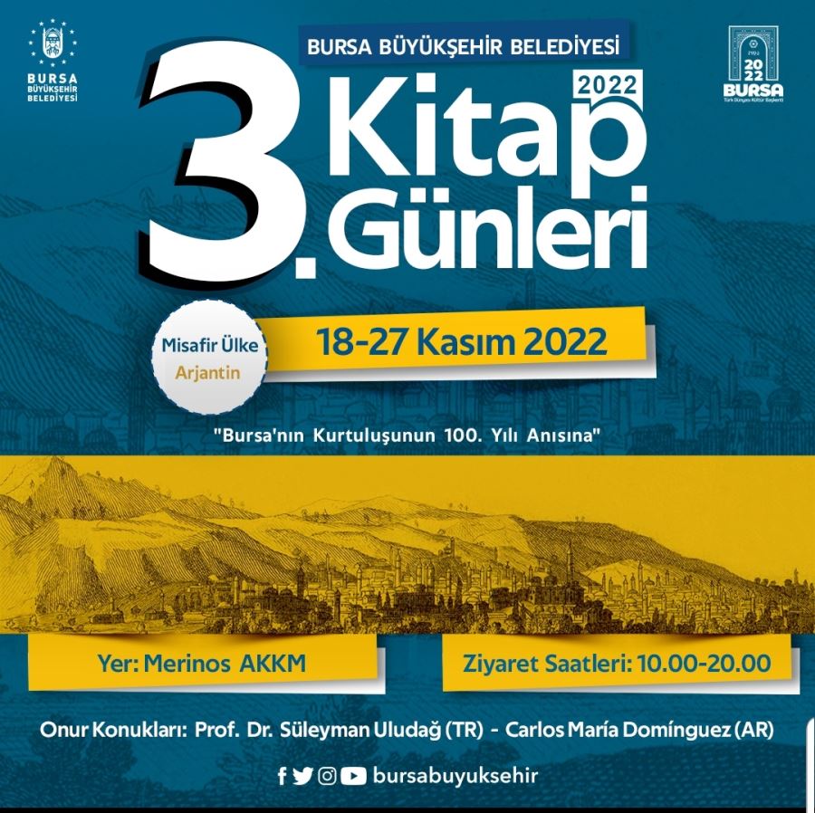 Bursa’da 3. kitap şöleni başlıyor