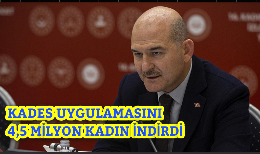 Bakanı Süleyman Soylu:KADES uygulamasını 4,5 milyon kadın indirdi