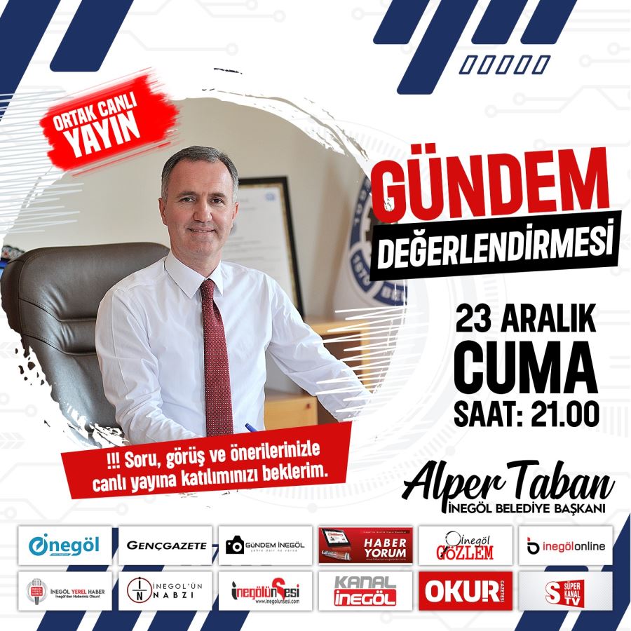 Başkan Taban Canlı Yayında Gündemi Değerlendirecek