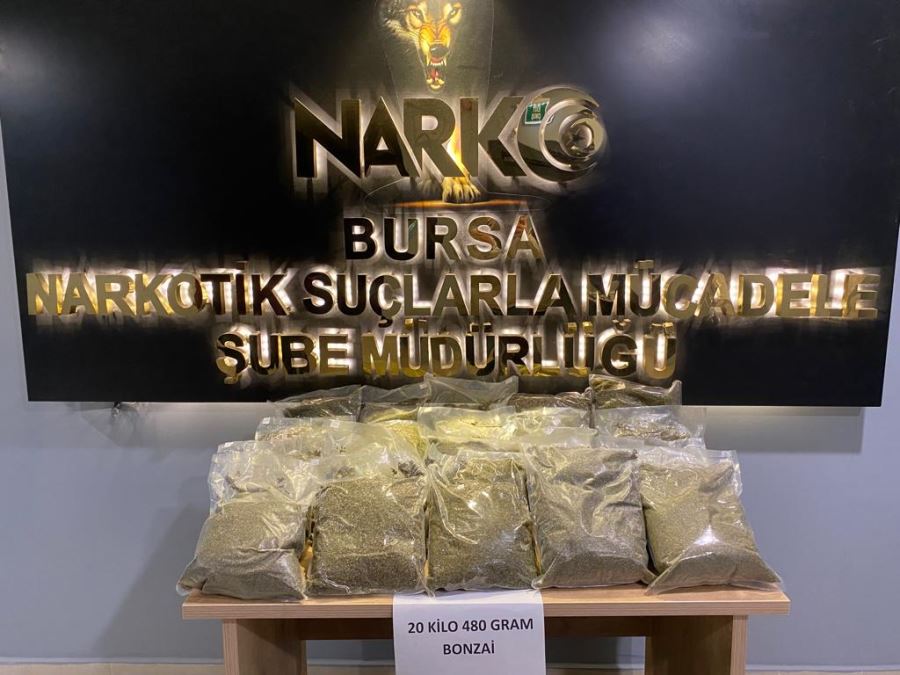 20 kilo 481 gram uyuşturucu ele geçirildi