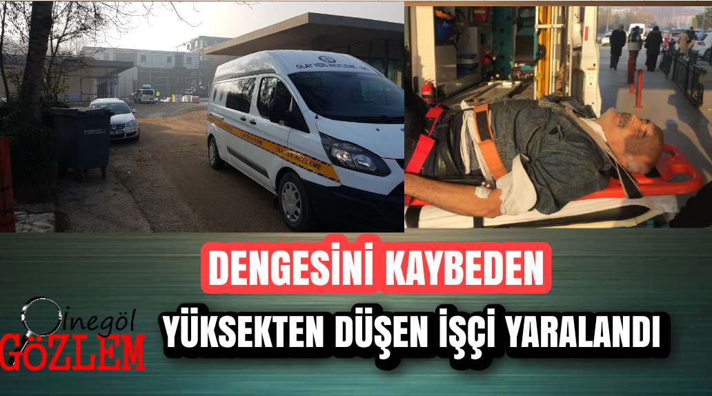 Yüksekten düşen işçi yaralandı