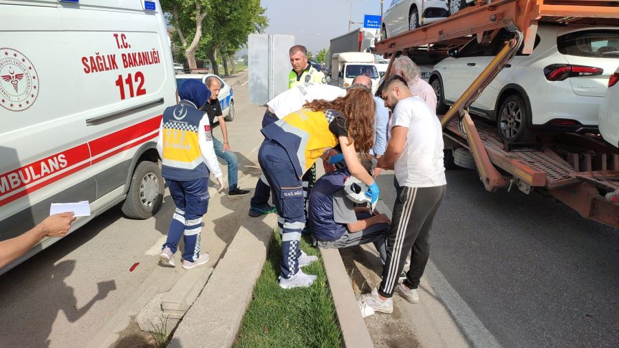 Ters yoldan Ana yola giren araç kazaya sebep oldu 1 kişi yaralandı