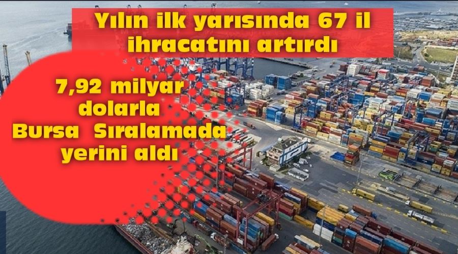 Yılın ilk yarısında 67 il ihracatı arttı