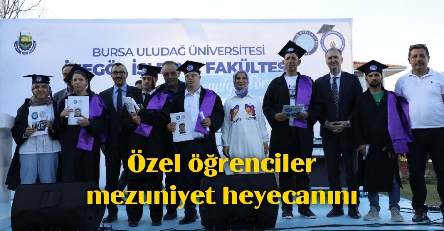 Özel öğrenciler mezuniyet heyecanını yaşadı