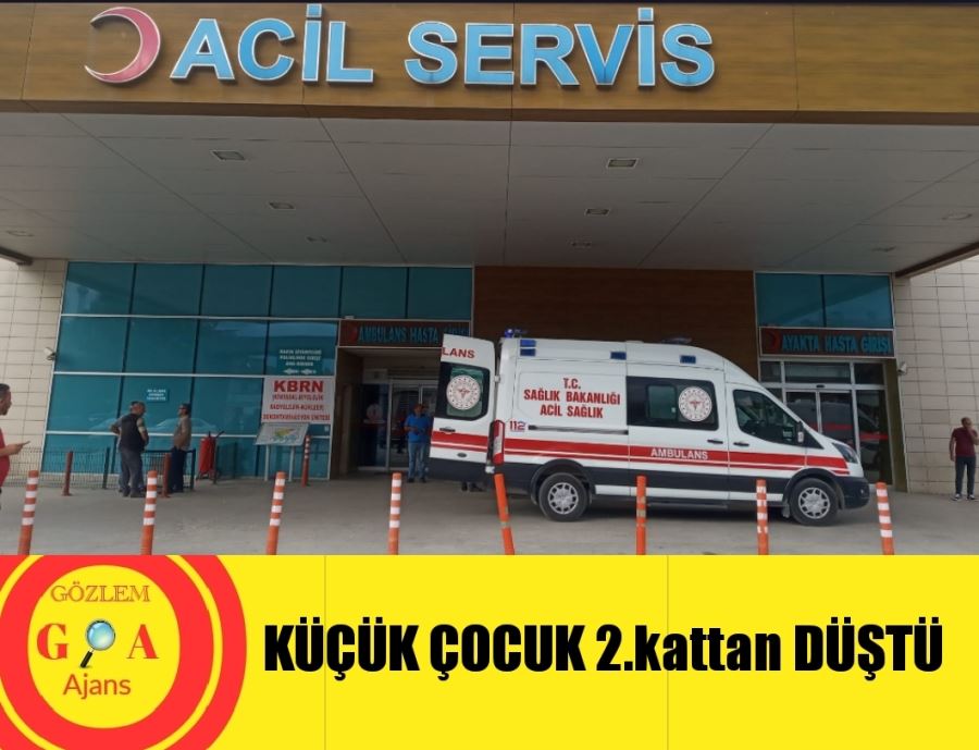 Pencereden sarkan küçük çocuk 2.kattan düştü