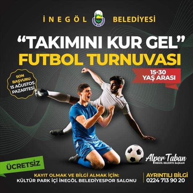 İnegöl Belediyesi Gençler Arası Futbol Turnuvası Başlıyor