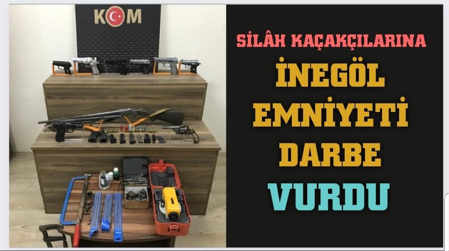 İnegöl Emniyet Müdürlüğü ekiplerince  silah kaçakçılarına şok baskın