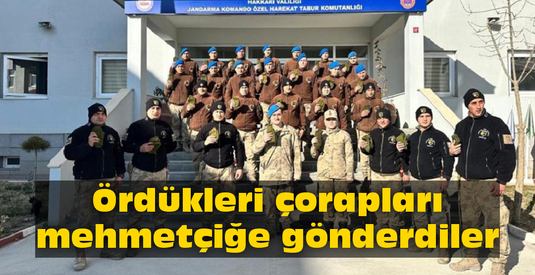 Ördükleri çorapları mehmetçiğe gönderdiler