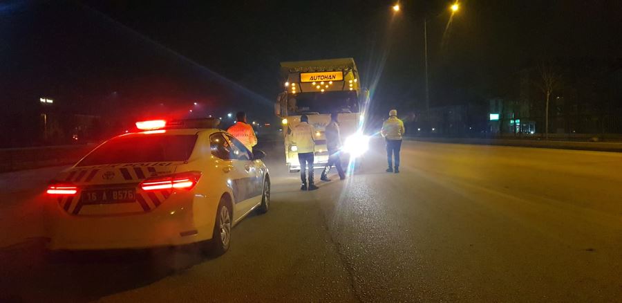 Ağır tonajlı araçlara yönelik denetim yapıldı