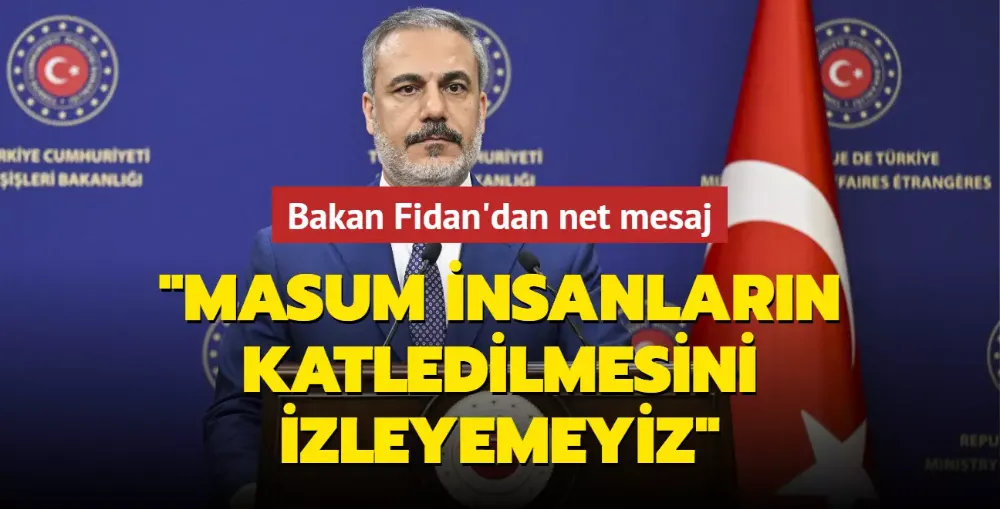 Masum insanların katledilmesini izleyemeyiz