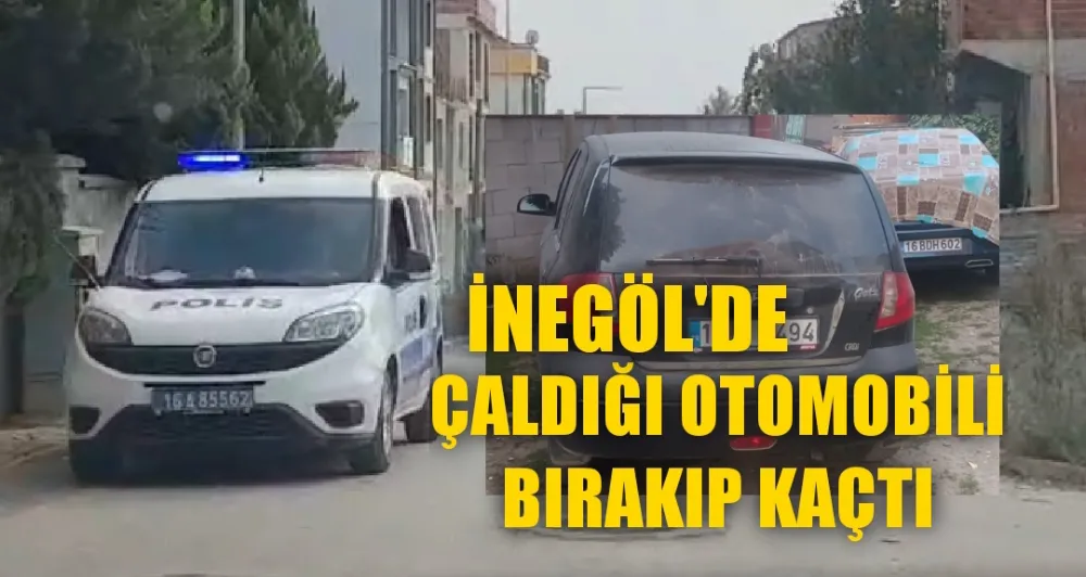 Çaldığı otomobili bırakıp kaçtı