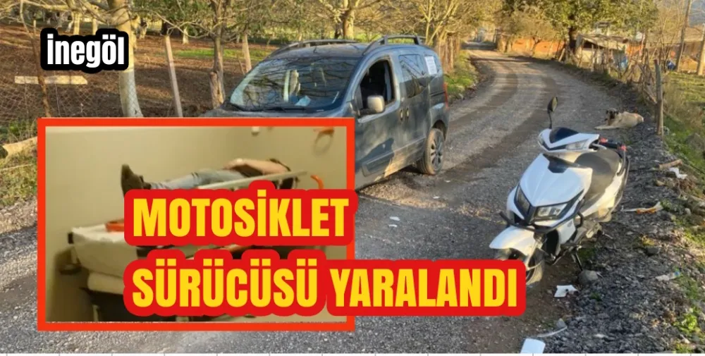 Hafif ticari araç ile çarpışan motosikletin sürücüsü yaralandı