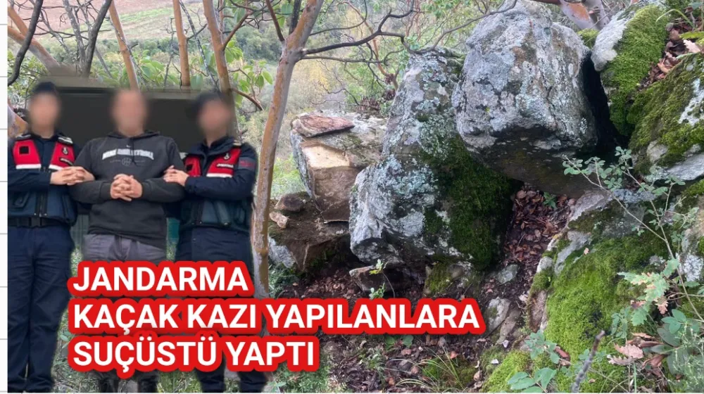 Jandarma kaçak kazı yapanlara suçüstü yaptı 