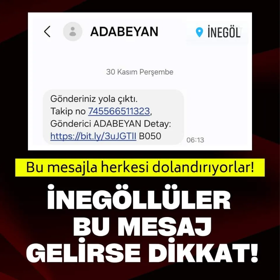 Kargo mesajlarına dikkat!.. dikkate almayın