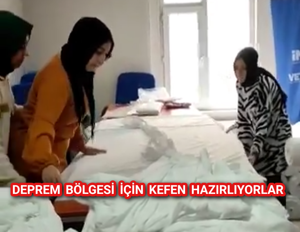 Deprem bölgesi için kefen hazırlıyorlar