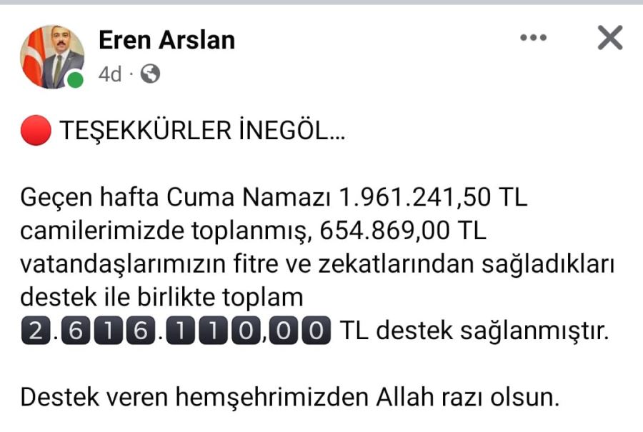 “TEŞEKKÜRLER İNEGÖL