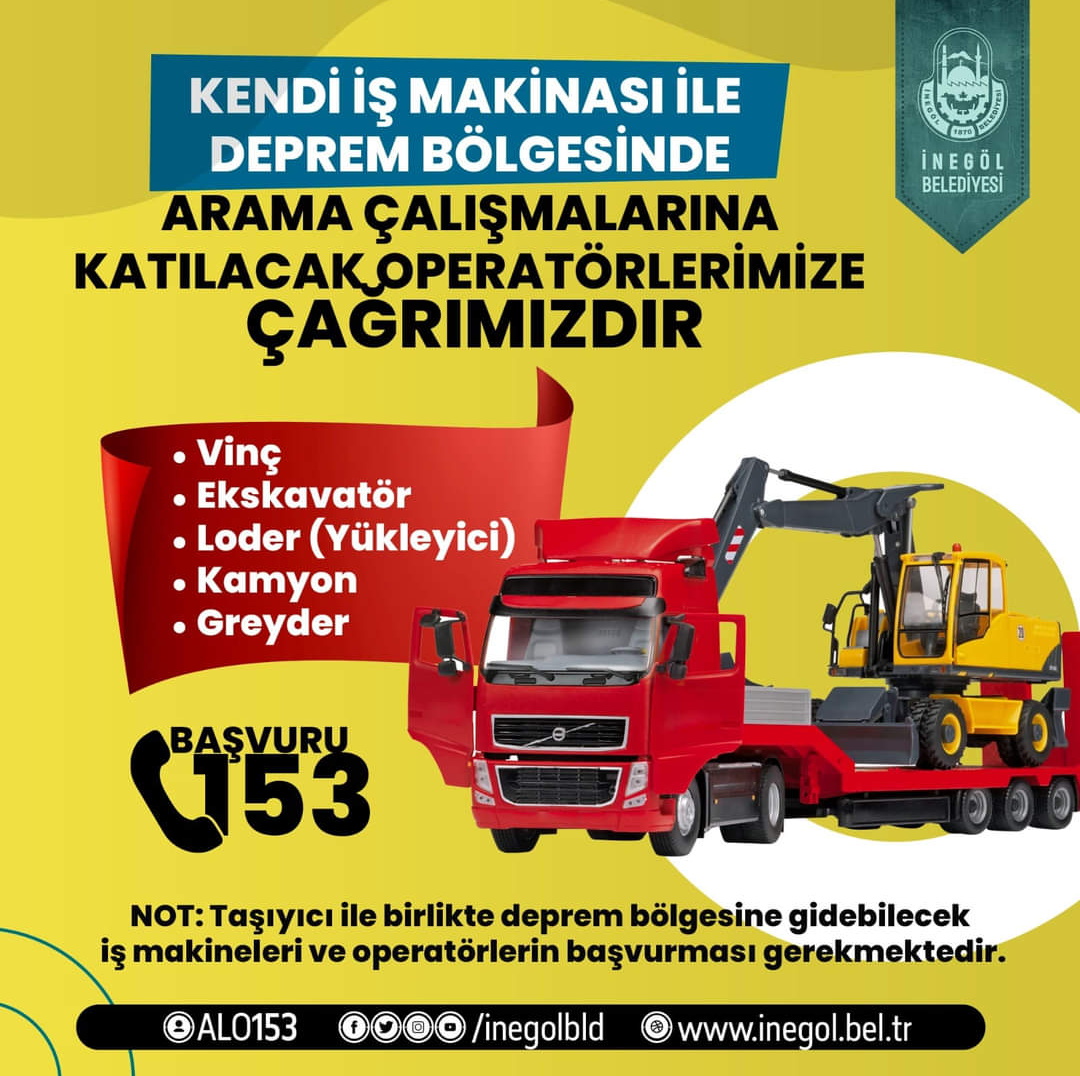 Operatör Ve İş Makinası Sahiplerine Yardım Çağrısı