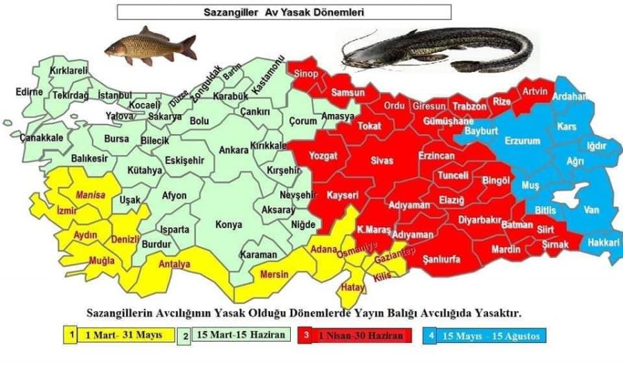 İç sularda balık avı yasağı başlıyor!!