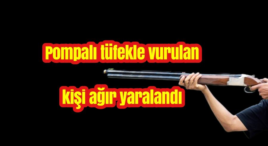 Pompalı tüfekle vurulan kişi ağır yaralandı