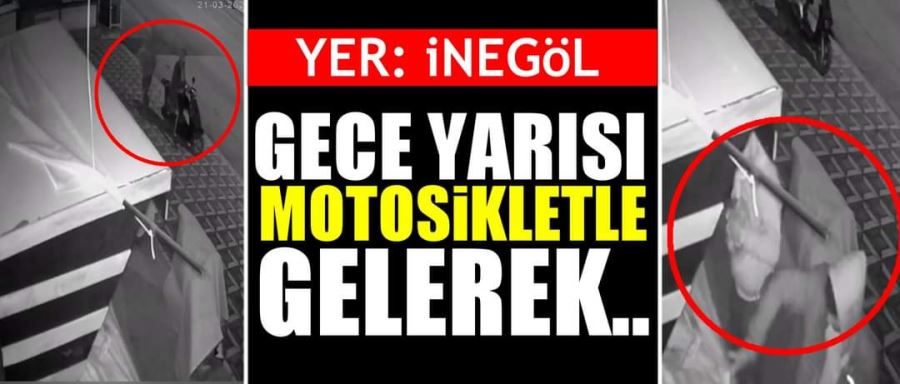 Motosikletli 2  hırsız manav tezgahından sebze çaldılar