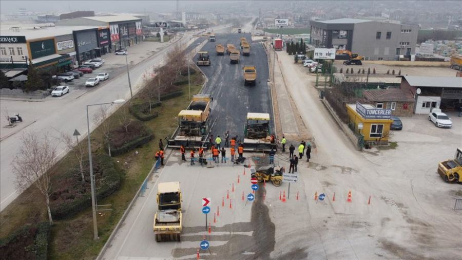 Akpınar Kavşağında Asfalt Çalışması Başladı