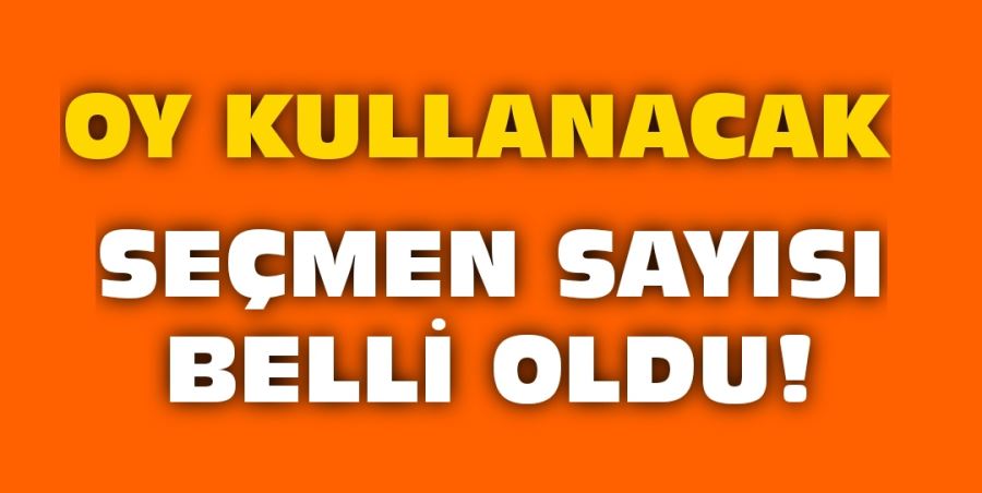 Oy kullanacak toplam seçmen sayısı belli oldu!