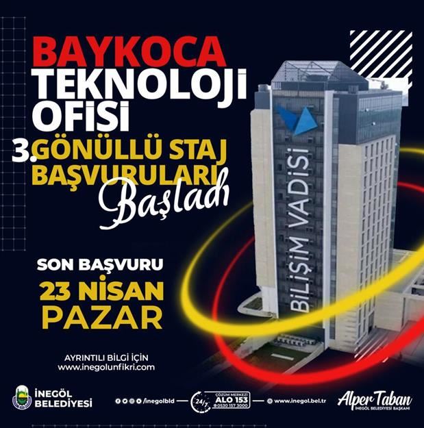 Baykoca Teknoloji Ofisi Gönüllü Staj Başvuruları Başladı