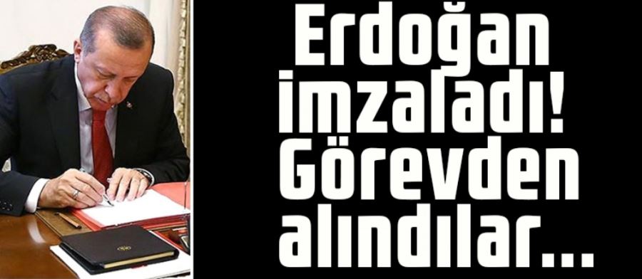 Erdoğan imzaladı! Görevden alındılar...