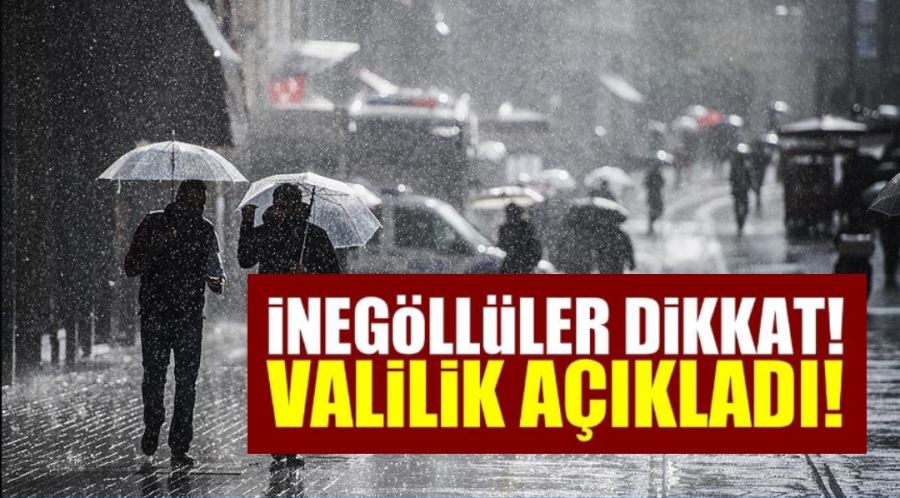 Valilikten sağanak yağış ve su baskınlarına karşı uyarı