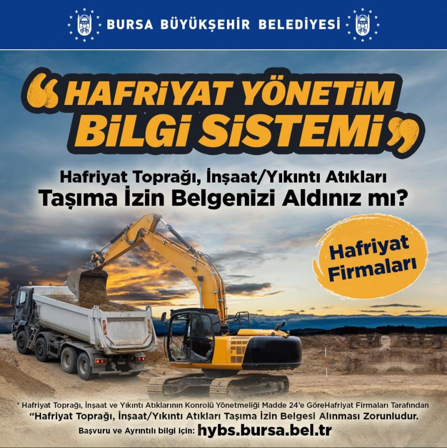 Hafriyat atıklarına dijital takip