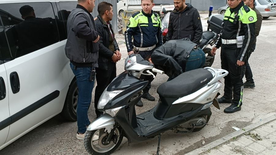 Motosiklet çalan hırsız kovalamaca sonucu yakalandı