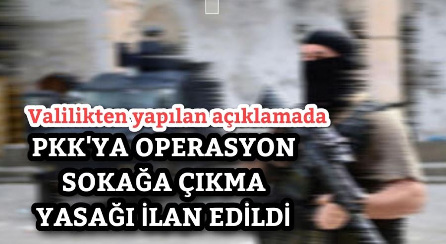 Valilikten yapılan açıklamada Sokağa çıkma yasağı ilan edildi