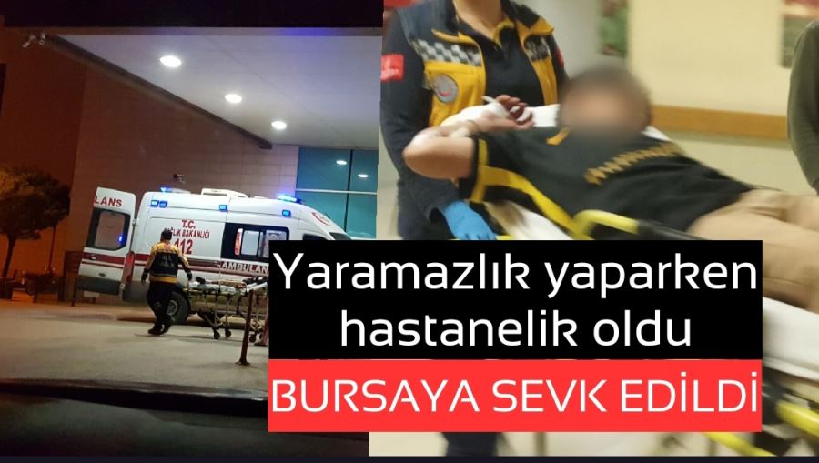 Evde yaramazlık yaparken hastanelik oldu