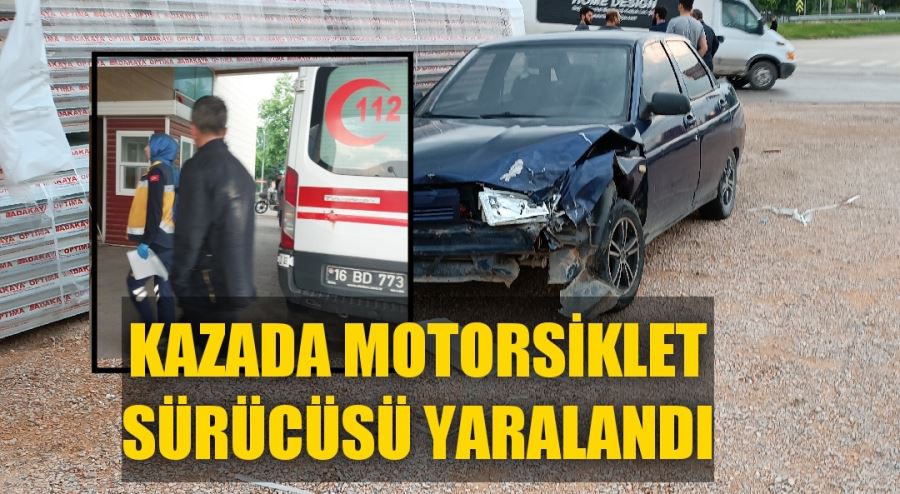 İki otomobil ve motosikletin karıştığı kazada 1 kişi yaralandı