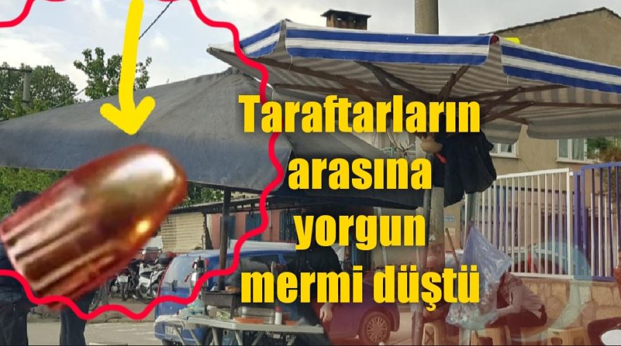 Taraftarların arasına yorgun mermi düştü