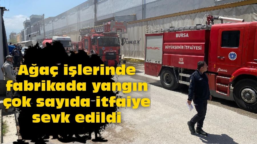 Ağaç işlerinde fabrikada yangın çok sayıda itfaiye sevk edildi