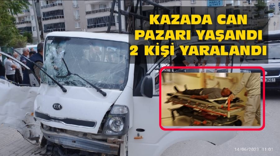 Kazada can pazarı yaşandı 2 kişi yaralandı