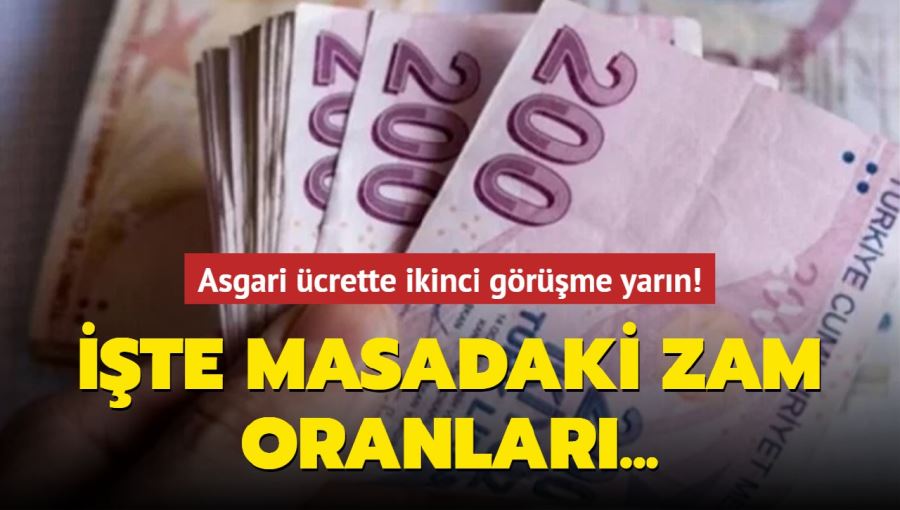 Asgari ücrette ikinci görüşme yarın! İşte masadaki zam oranları...